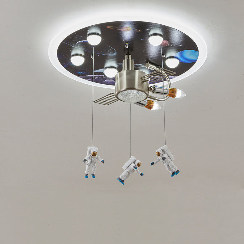 Lumendat Cartoon Creative Astronaut LED Kids Flush Mount Ceiling Light Lumendat
