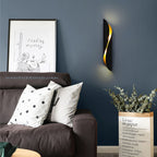 Contemporary Nordic Strip Spiral Iron 2-Light Wall Sconce Lamp For Hallway Lumendat