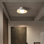Japanese Wabi-sabi Iron Glass 1-light Semi-flush Mount Light BulbSquare