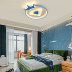 Lumendat Creative Simplicity Round Crown Diamond Acrylic Shade LED Kids Flush Mount Ceiling Light Lumendat