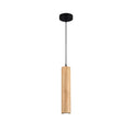 Modern Minimalist Wood Cylinder LED Pendant Light Lumendat