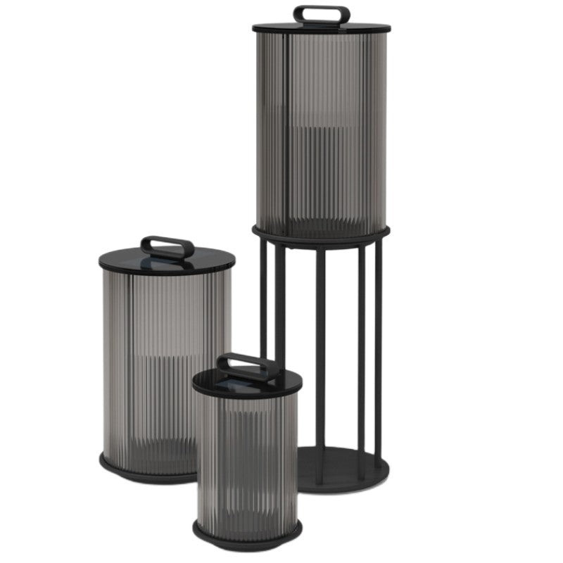 Modern Simplicity Cylinder Glass Steel 1-Light Landscape Light For Outdoor Patio Lumendat