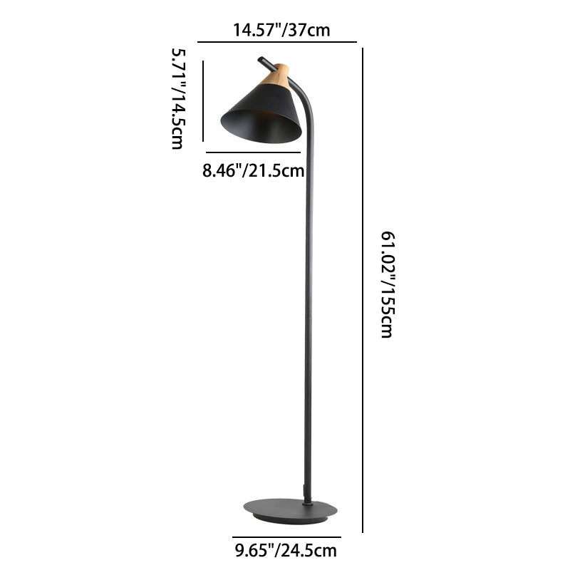 Contemporary Nordic Round Macaron Metal 1-Light Standing Floor Lamp For Living Room Lumendat