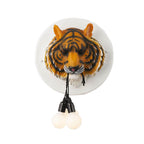 Italian Creative Tiger Totem Resin PVC Shade 1-Light Wall Sconce Lamp Lumendat