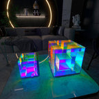 Modern Acrylic RGB Line Rubik's Cube LED Table Lamp Lumendat