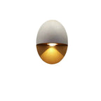 Modern Minimalist Oval Shape Aluminum Outdoor Waterproof LED Wall Sconce Lamp for Outdoor Patio Lumendat