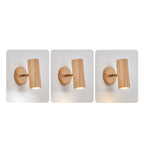Japanese Minimalist Solid Wood Spotlight Track 1/3/4 Light Flush Mount Ceiling Light Lumendat