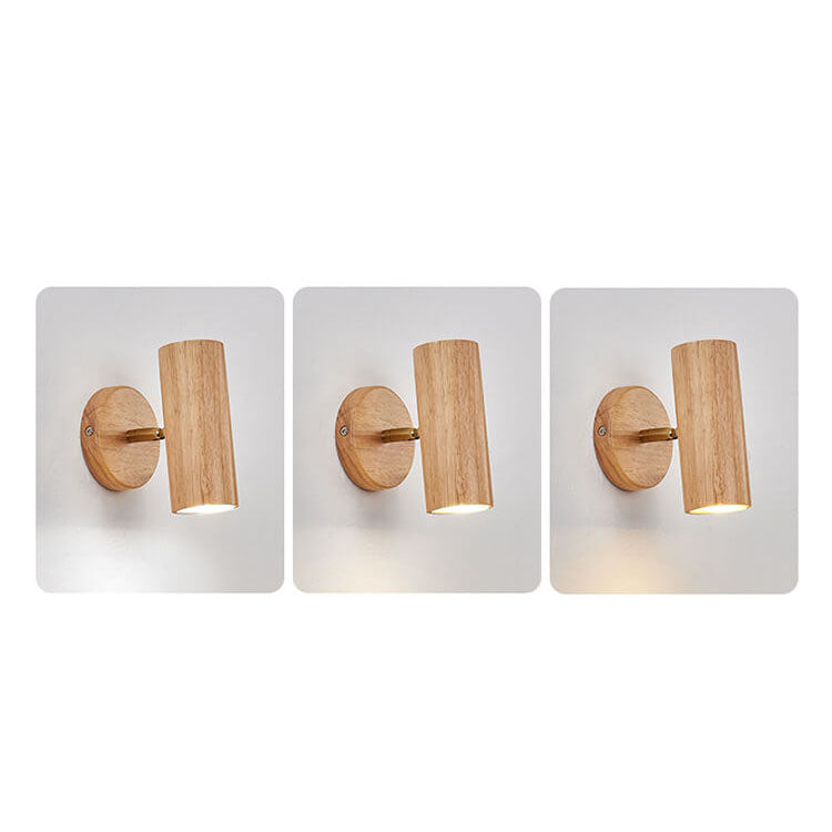 Japanese Minimalist Solid Wood Spotlight Track 1/3/4 Light Flush Mount Ceiling Light Lumendat
