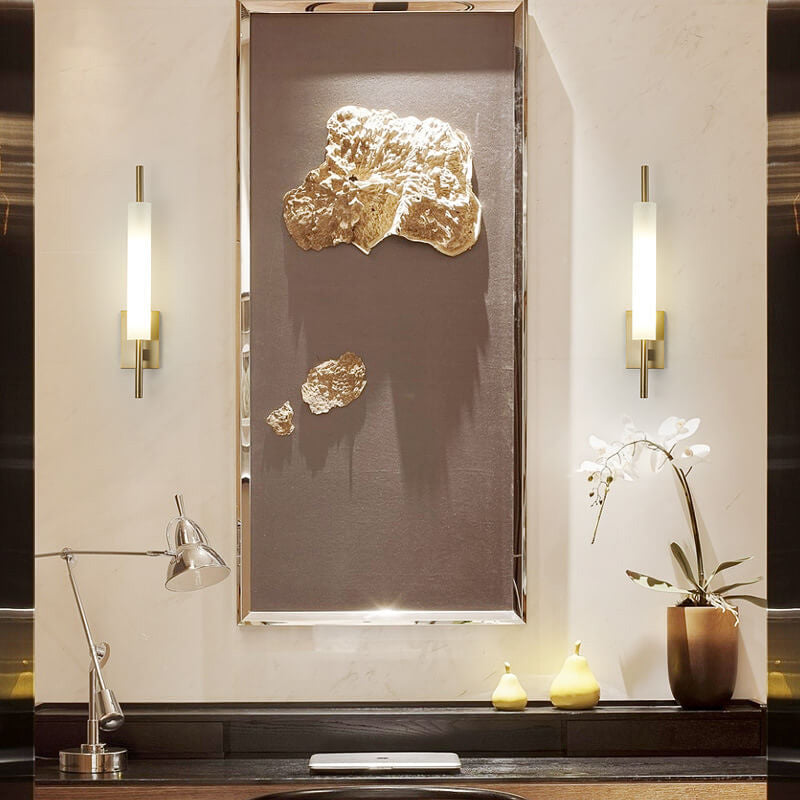 Modern Luxury Long Glass Column Design LED Wall Sconce Lamp Lumendat