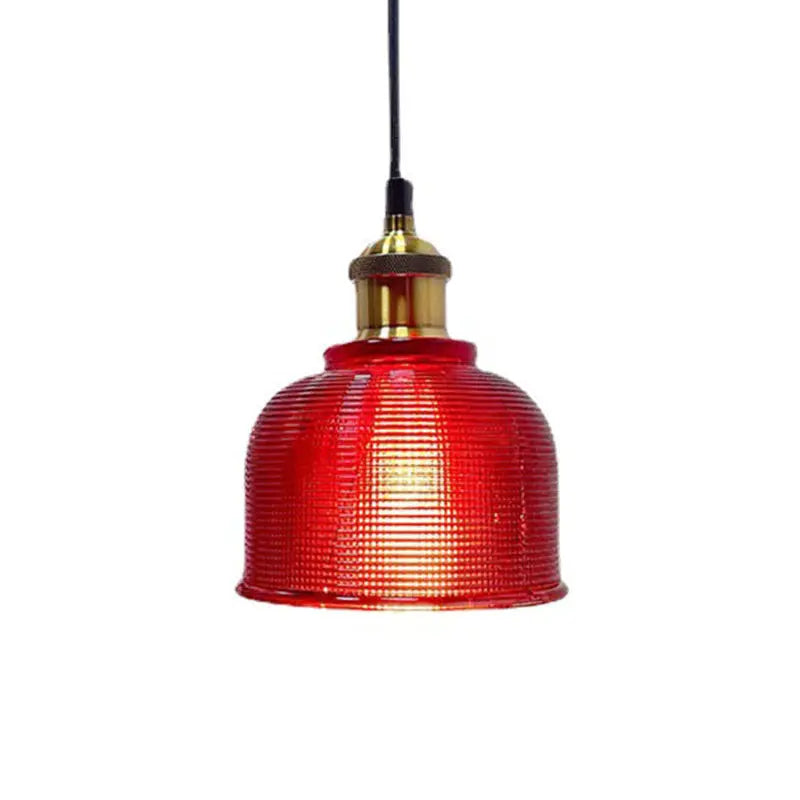 Vintage Textured Lattice Glass 1-light Pendant Light Lumendat