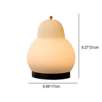 Traditional French Cream Pear Shape LED Rechargeable Touch Table Lamp For Bedroom Lumendat