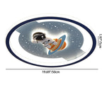 Lumendat Contemporary Creative Childlike Spaceman Rabbit Design LED Kids Flush Mount Ceiling Light For Bedroom Lumendat