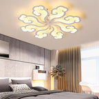 Modern Minimalist Xiang Yun Iron Acrylic LED Semi-Flush Mount Ceiling Light For Living Room