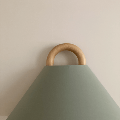 Modern Original Solid Wood Pleated Semi-Circle 1-Light Wall Sconce Lamp