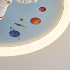Lumendat Cartoon Creative Space Astronaut Resin LED Flush Mount Ceiling Light Lumendat