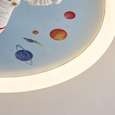 Lumendat Cartoon Creative Space Astronaut Resin LED Flush Mount Ceiling Light Lumendat