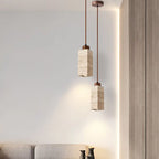 Japanese Wabi-sabi Solid Wood Stone 1/2/3-light Island Light Chandelier BulbSquare