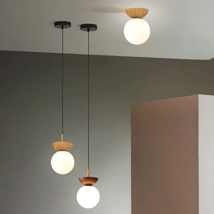 Modern Minimalist Glass Iron Orb 1-light Semi-flush Mount Light/pendant Light for Living Room Lumendat