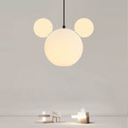 Lumendat Modern Minimalist Milk White PE Mouse 3-Light Kids Chandelier Lumendat