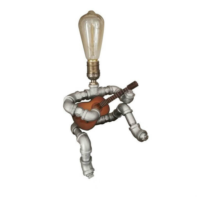 Industrial Plumbing Guitar Robot 1-Light Table Lamp Lumendat