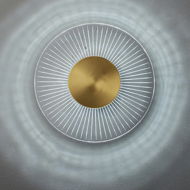 Industrial Full Copper Round Line Design LED Wall Sconce Lamp Lumendat