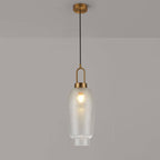 Nordic Light Luxury Oval Clear Glass 1-light Pendant Light BulbSquare