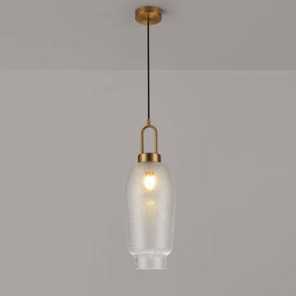 Nordic Light Luxury Oval Clear Glass 1-Light Pendant Light