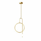 European Minimalist Light Luxury Circular Metal Acrylic LED Chandelier Lumendat