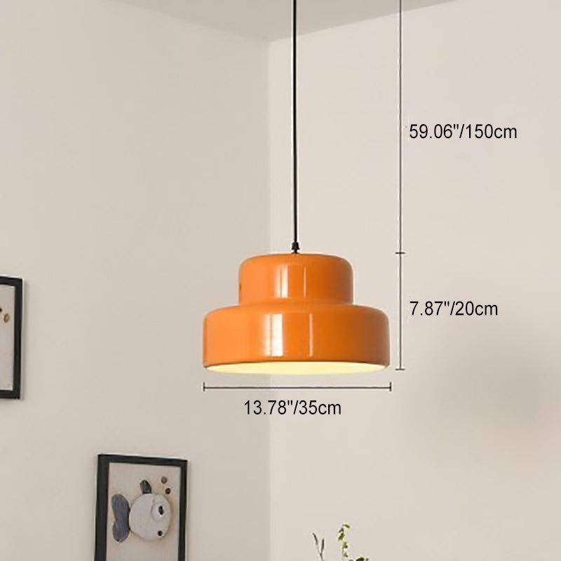 Contemporary Scandinavian Double Round Iron 1-light Pendant Light for Living Room BulbSquare