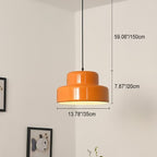 Contemporary Scandinavian Double Round Iron 1-light Pendant Light for Living Room BulbSquare