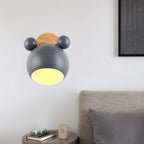 Lumendat Nordic Cartoon Bear Dome 1-Light Kids Wall Sconce Lamp Lumendat