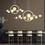 Modern Glass Long Bubble Magic Bean Island Light 7/10 Light Chandelier Lumendat