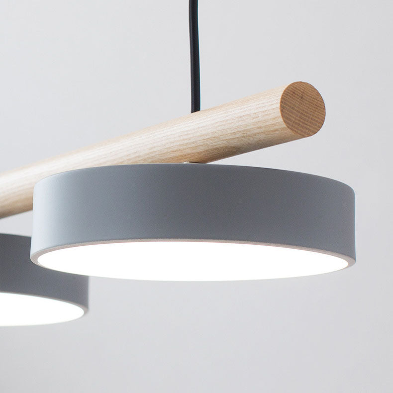 Nordic Creative Bird & Wood Round Island Light LED Chandelier – 6 Colors
