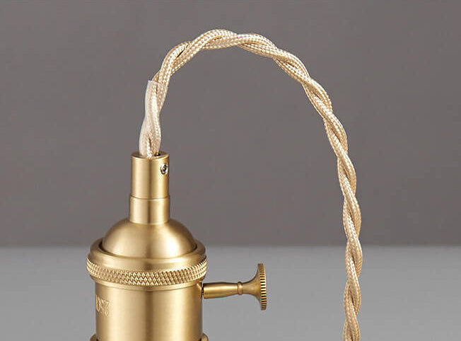Vintage Glass Brass Drum 1-light Pendant Light