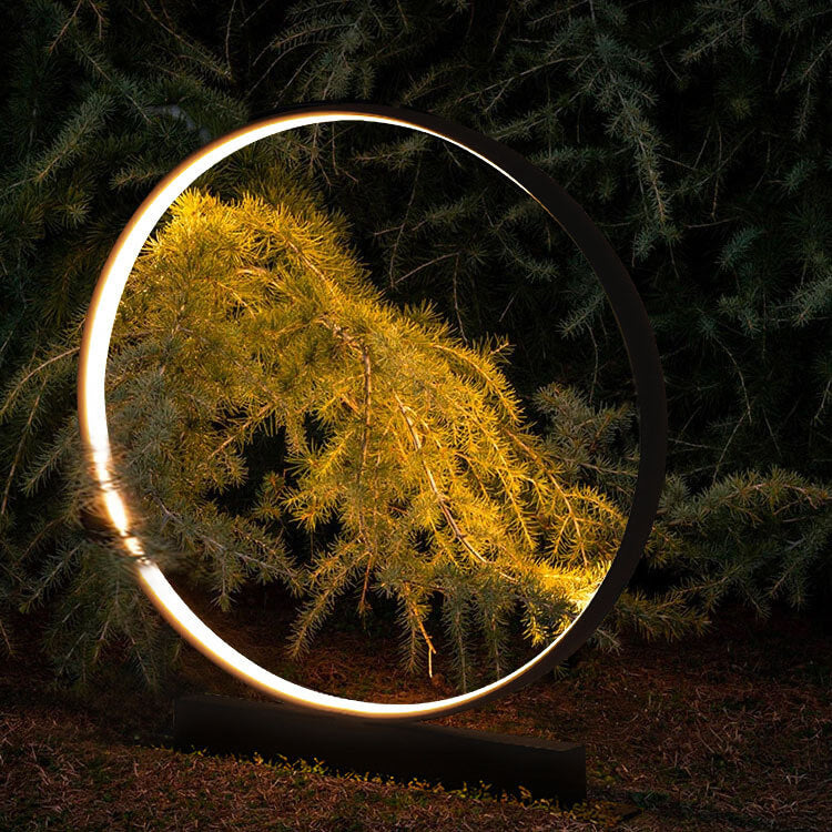 Outdoor Waterproof Acrylic Lampshade Aluminum Ring Design LED Lawn Light Lumendat