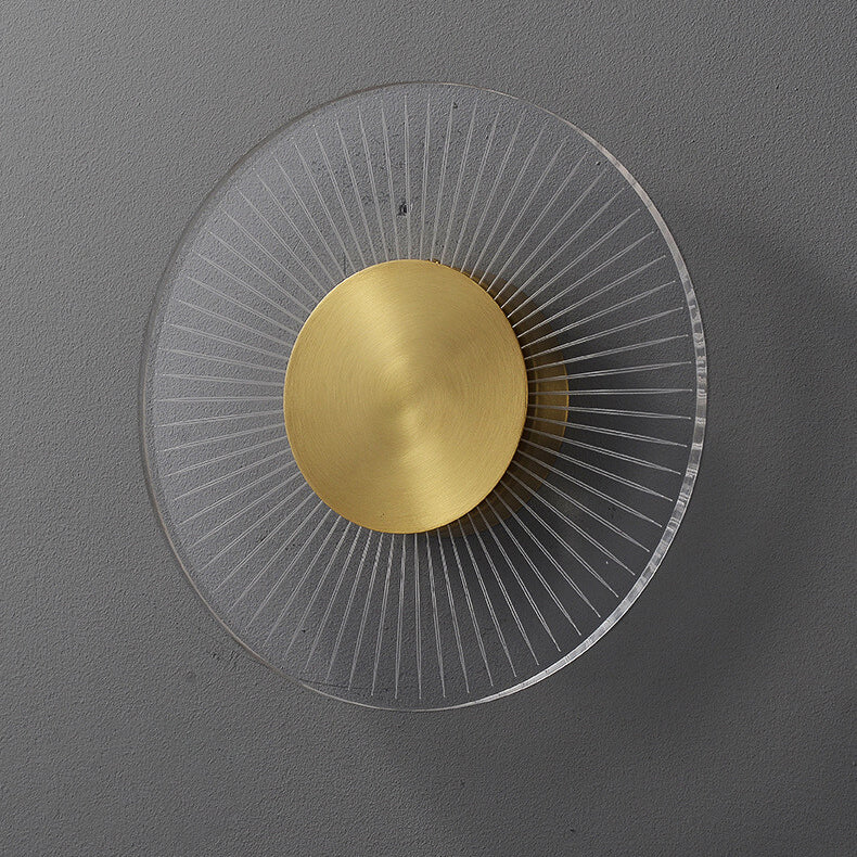 Industrial Full Copper Round Line Design LED Wall Sconce Lamp Lumendat