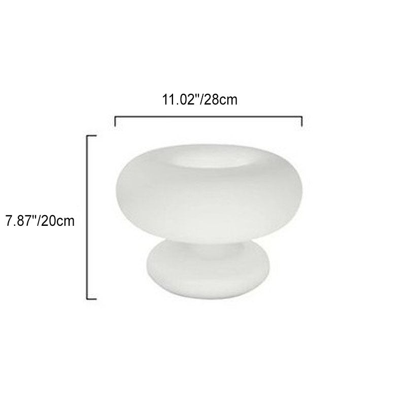 Danish Milk White Mushroom 1-Light Table Lamp Lumendat