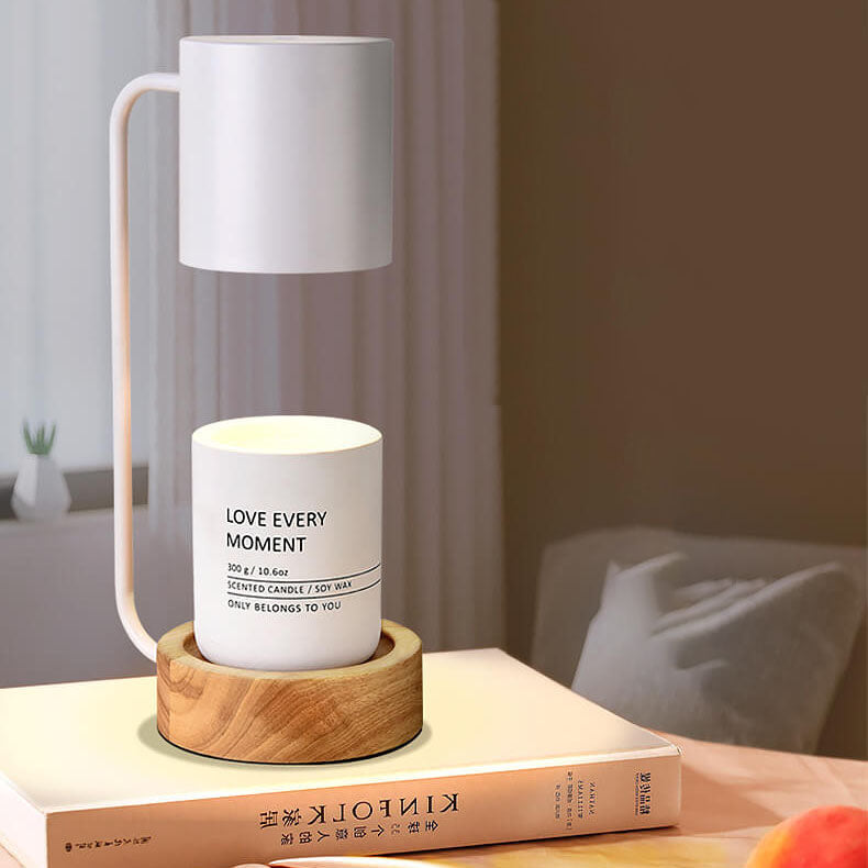 Japanese Minimalist Wood Timing Dimming 1-Light Melting Wax Table Lamp Lumendat