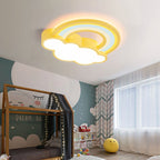 Childlike Cartoon Rainbow Cloud Design LED Flush Mount Light Lumendat