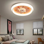 Lumendat Modern Minimalist Kids Cartoon Round Acrylic Iron Resin LED Flush Mount Ceiling Light For Bedroom Lumendat