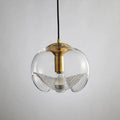 Contemporary Scandinavian Oval Column Iron Glass 1-light Pendant Light for Bedroom