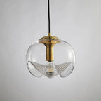 Contemporary Scandinavian Oval Column Iron Glass 1-light Pendant Light for Bedroom
