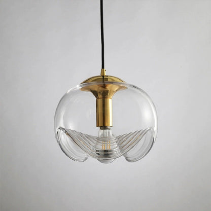 Contemporary Scandinavian Oval Column Iron Glass 1-light Pendant Light for Bedroom
