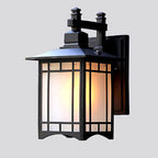Modern Waterproof Solar Aluminum Chinese Pavilion Shape 1-Light Wall Sconce Lamp Lumendat