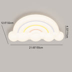 Lumendat Contemporary Creative Cartoon Acrylic Cloud Rainbow Design LED Kids Flush Mount Ceiling Light For Bedroom Lumendat