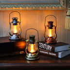 Solar Retro Kerosene Lamp Horse Lamp LED Outdoor Garden Patio Decoration Portable Flame Candle Light Lumendat