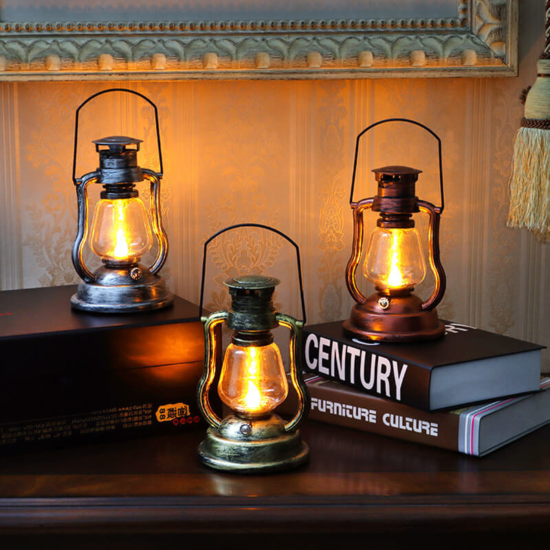 Solar Retro Kerosene Lamp Horse Lamp LED Outdoor Garden Patio Decoration Portable Flame Candle Light Lumendat