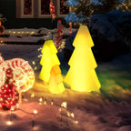 Modern Art Deco Waterproof Solar Rechargeable PE Christmas Tree LED RGB Landscape Lighting Outdoor Light For Garden Lumendat