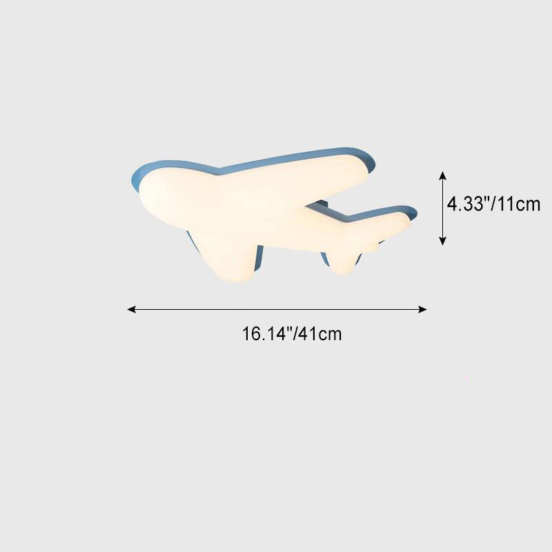 Lumendat Contemporary Creative Cartoon PE Plane LED Flush Mount Ceiling Light For Living Room Lumendat