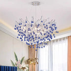 Modern Luxury Crystal Glass Aluminum Branch Water Drop 6/8/10/14 Chandeliers for Dining Room Lumendat